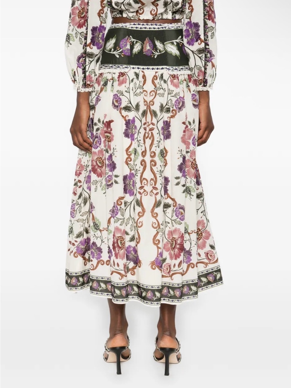 FARM Rio
Cream Rococo Flowers midi skirt - Picture 3 of 6